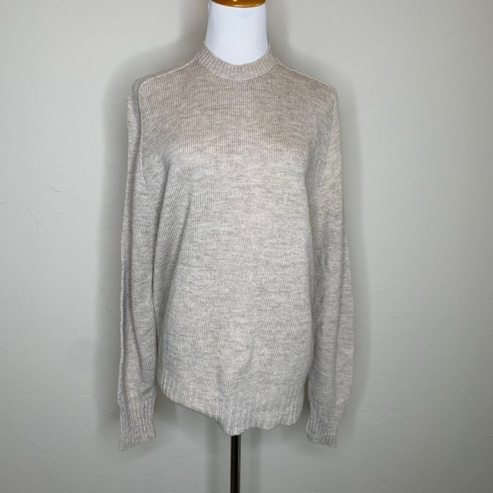 Vintage Oatmeal Wool Blend Sweater Sz Large